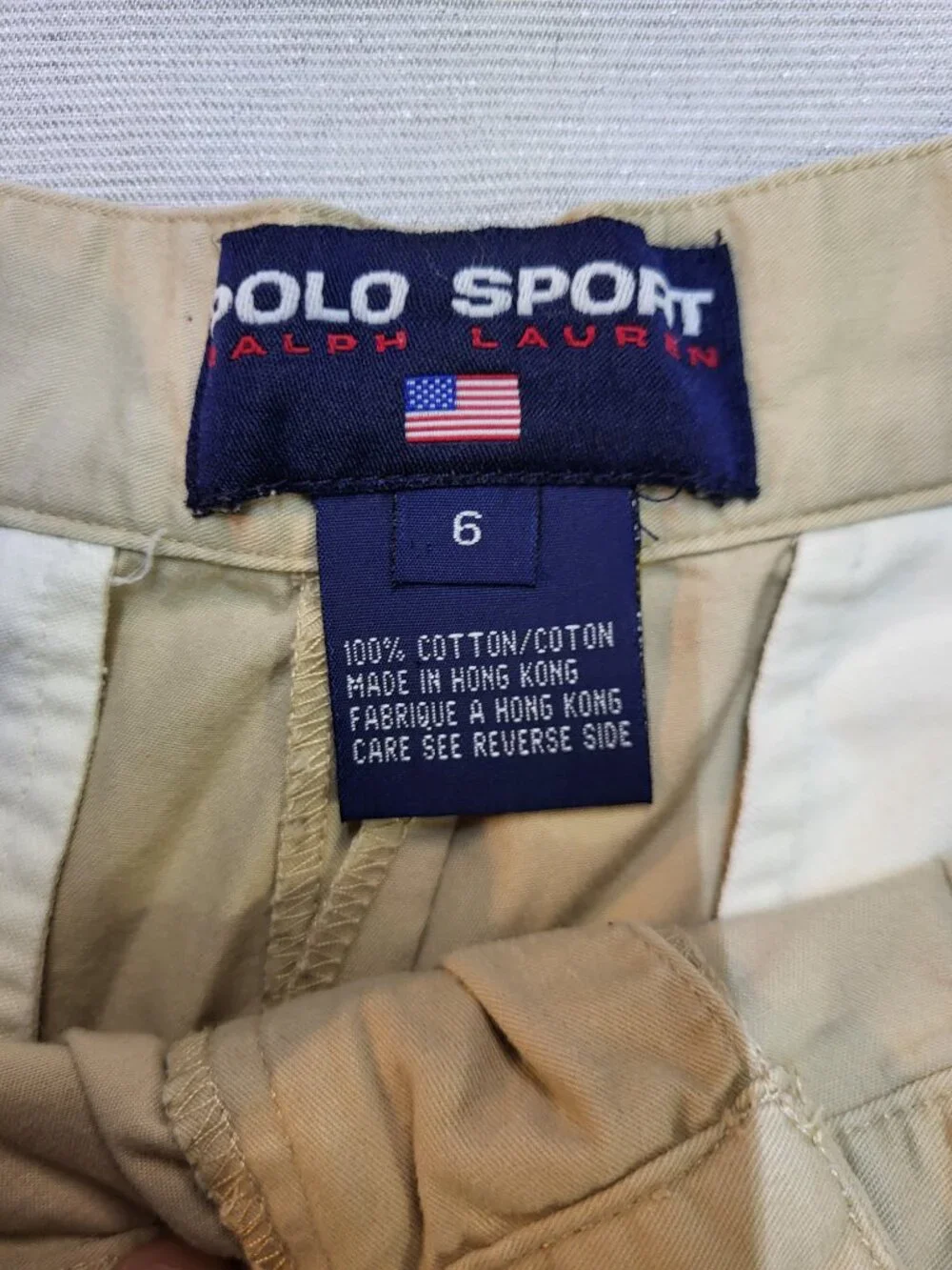 Polo Sport Ralph Lauren Women's Khaki Pleated Shorts Size 6 100% Cotton - Picture 8 of 10